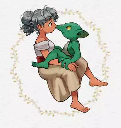 Different language futanari ♀ x goblin ♂