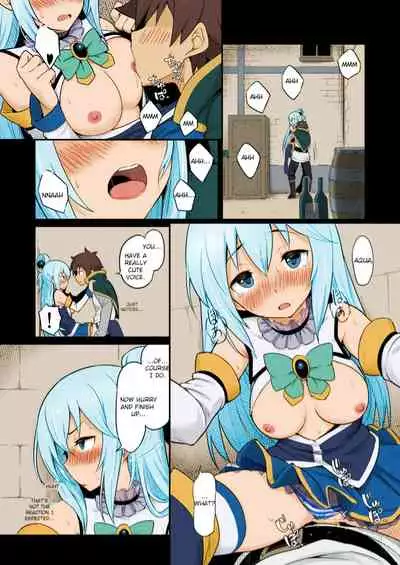[Pirokobo (Piro)] Damegami-sama wa Nomisugi ni Gochuui o! (Kono Subarashii Sekai ni Syukufuku o!) [English] [Colorized] [Digital]