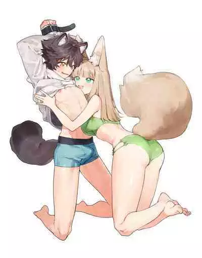 [pink carrot (usachanGET)] ♂ ga uke. Kitsune-chan × tanuki-kun [Digital]