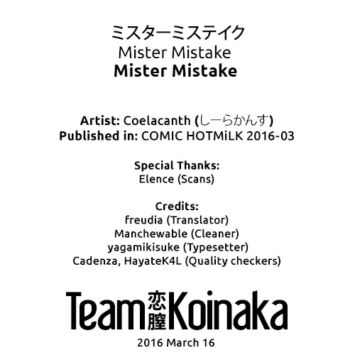 Mister Mistake