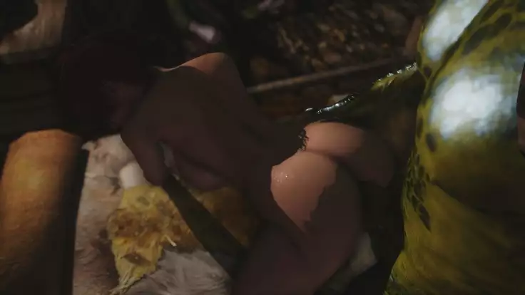 Skyrim Dragon-Whore and Argonian