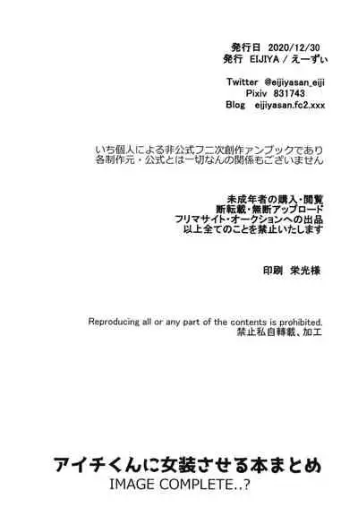 [EIJIYA (えーずぃ)] Aichi-kun ni Josou Sa Seru Hon Matome [Digital]