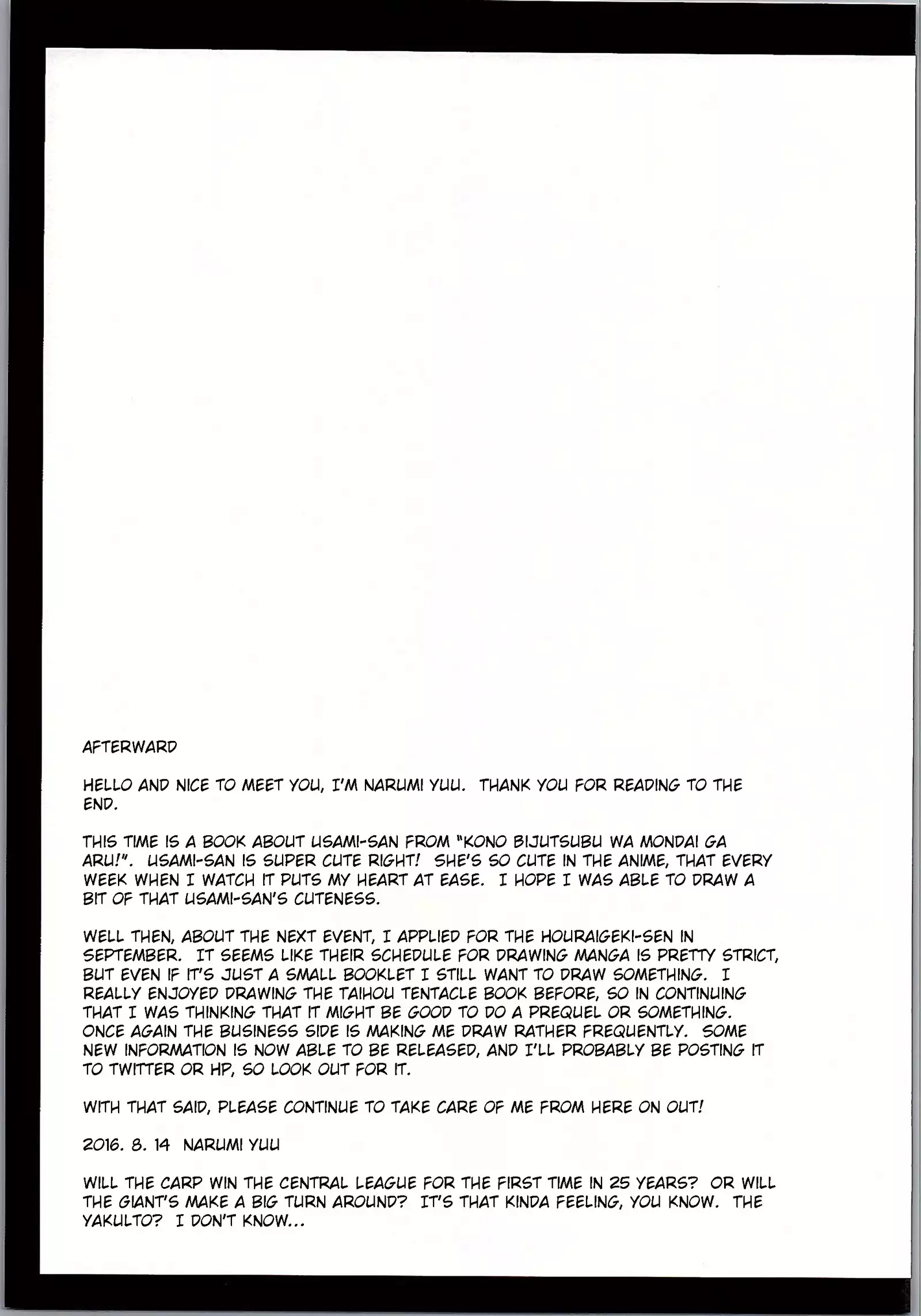 Today as Well, Usami-san is Getting Nowhere