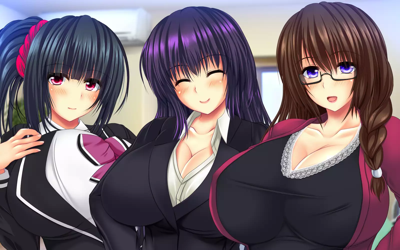 Gibo Shimai Triple Don - Kyonyuu Oomori Tanetsuke Mashimashi