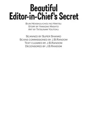 Bijin Henshuu-chou no Himitsu | Beautiful Editor-in-Chief's Secret Ch. 1-4