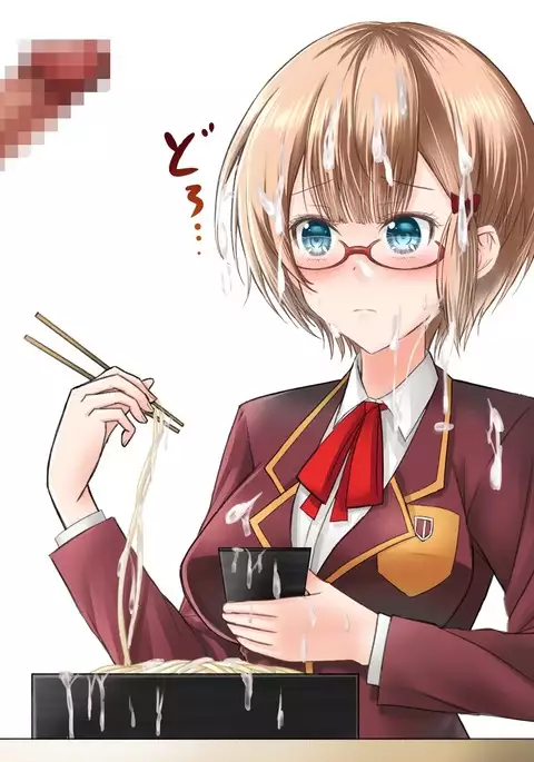 うどんを食べる理珠