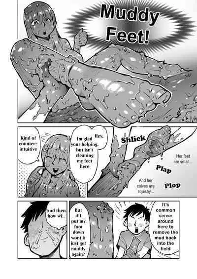 I pulled my favorite teacher into a rice field and had sex with her covered in mud!