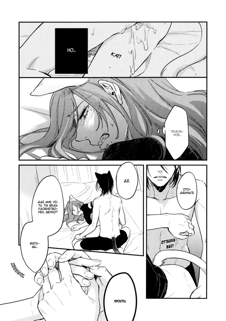 Green, black cat and rut