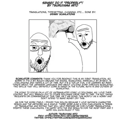 Sensei! "Chanto" shite | Sensei! Do It "Properly"