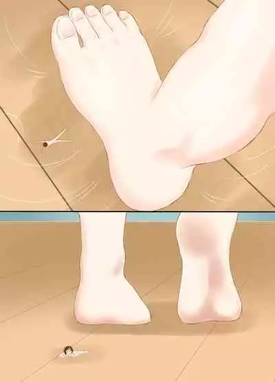 A CG collection of getting smaller and being stepped on by a girl