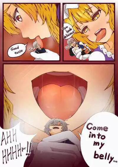 [kidekoshin] Yukari swallowing Rinnosuke