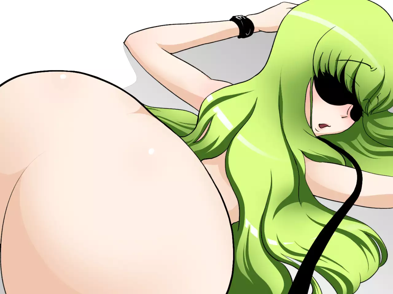 I found a green-haired girl so I put her in restraint.