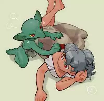 Different language futanari ♀ x goblin ♂