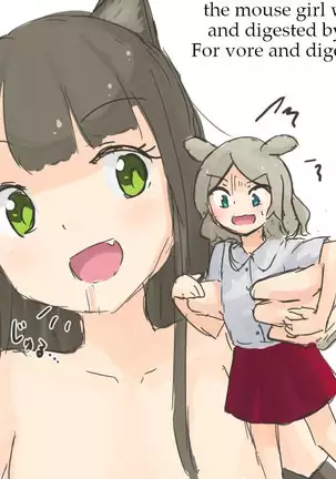 The mouse girl who gets eaten and digested by the cat girl 2